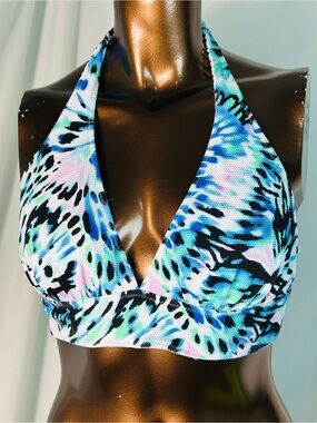 Tommy Bahama Island Cays Monarch reversible Halter Bikini Top - Small - New